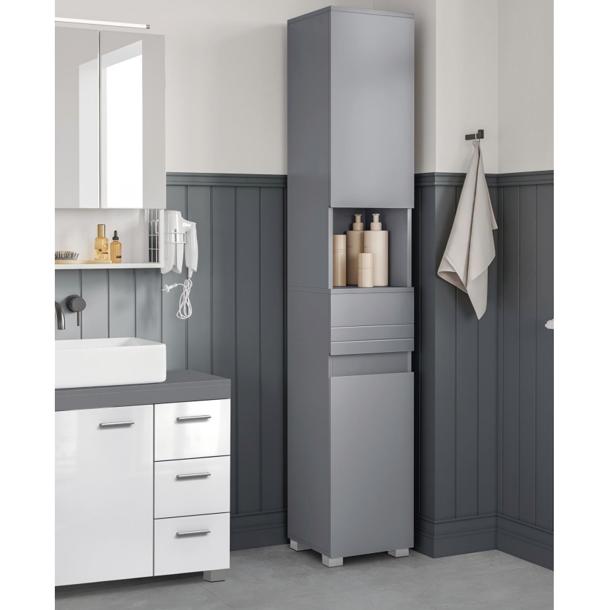 Mobile da bagno KATY 30x170 cm grigio