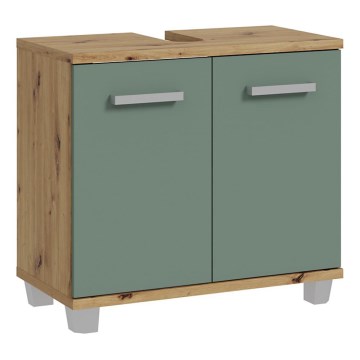 Mobile da bagno VENOM verde/rovere artisan