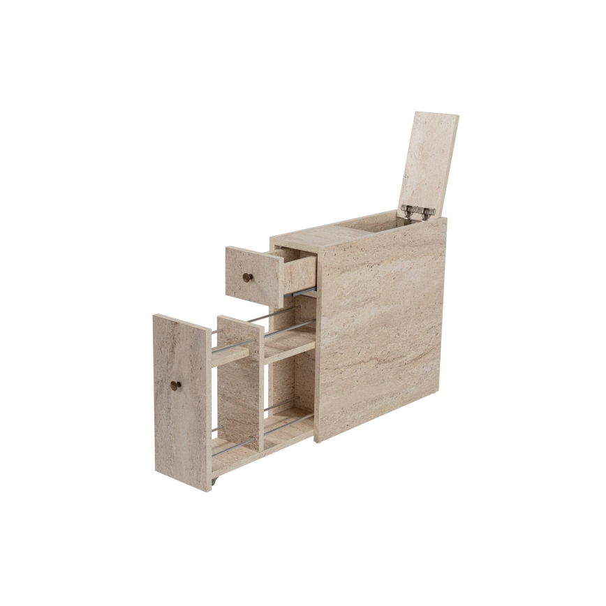 Mobile per bagno MELODY, finitura effetto marmo beige