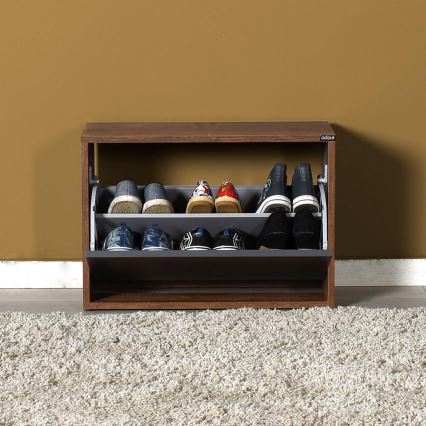 Mobile per scarpe 42x60 cm marrone/antracite