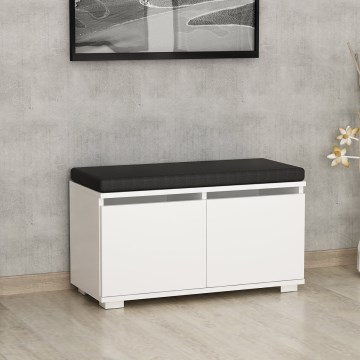 Mobile per scarpe DRAGO 42x80 cm bianco/nero