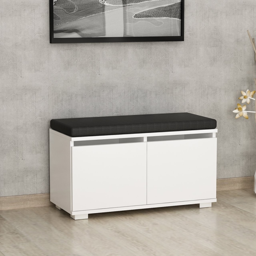 Mobile per scarpe DRAGO 42x80 cm bianco/nero
