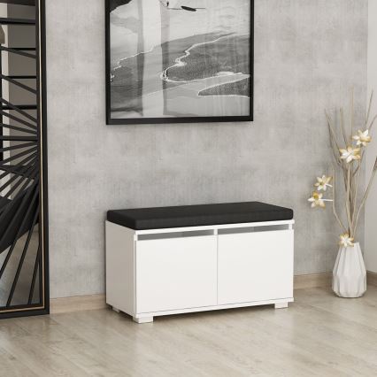 Mobile per scarpe DRAGO 42x80 cm bianco/nero