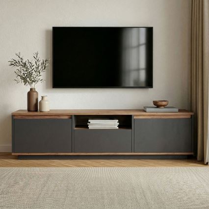 Mobile TV KREDE 160x30 cm antracite/pino
