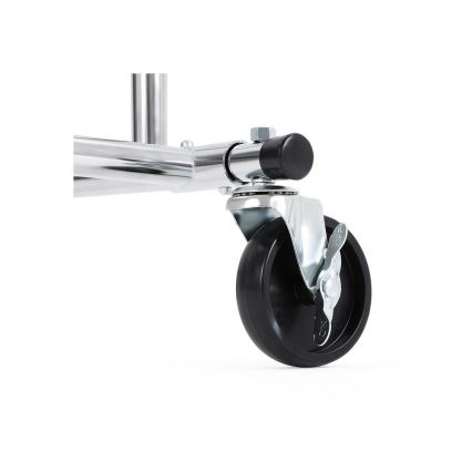 Mobiler Garderobenständer LINEA, silber