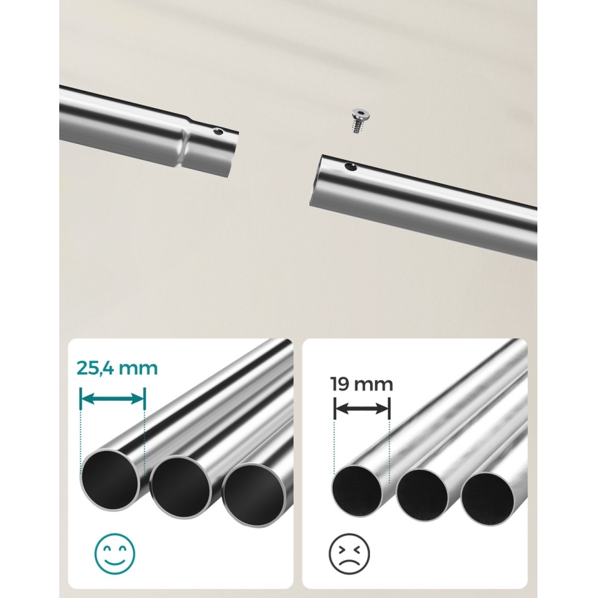 Mobiler Garderobenständer LINEA, silber