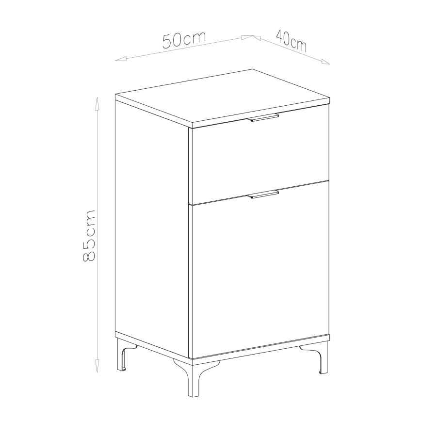 Mobiletto con cassetto LORA beige