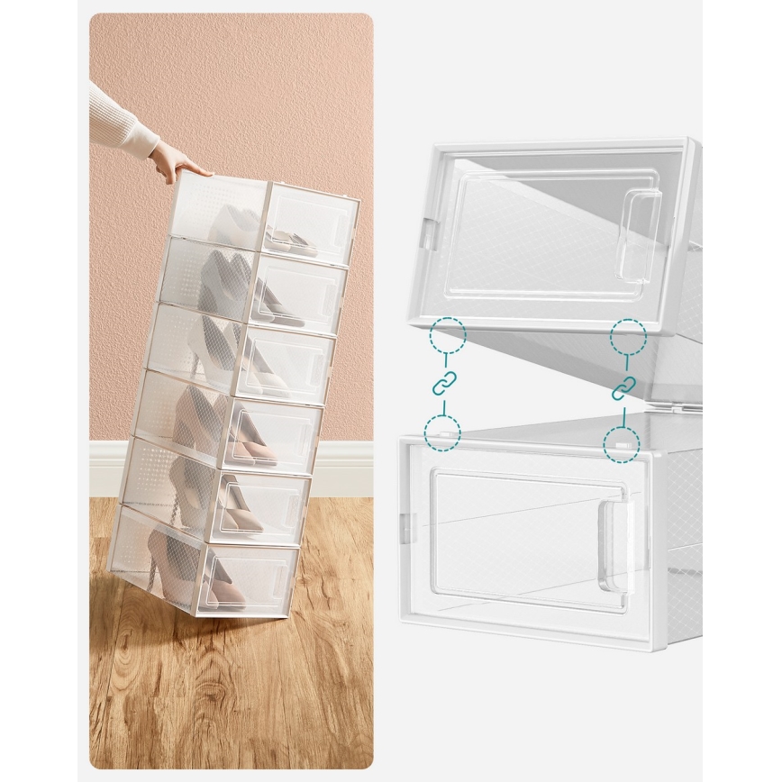 Modulares Regal mit Fächern BOXIFY in Weiß