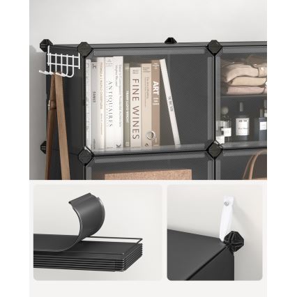 Modulares Regal mit Fächern BOXIFY schwarz