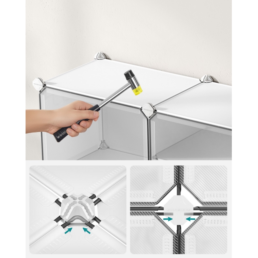 Modulares Regal mit Fächern BOXIFY, weiß