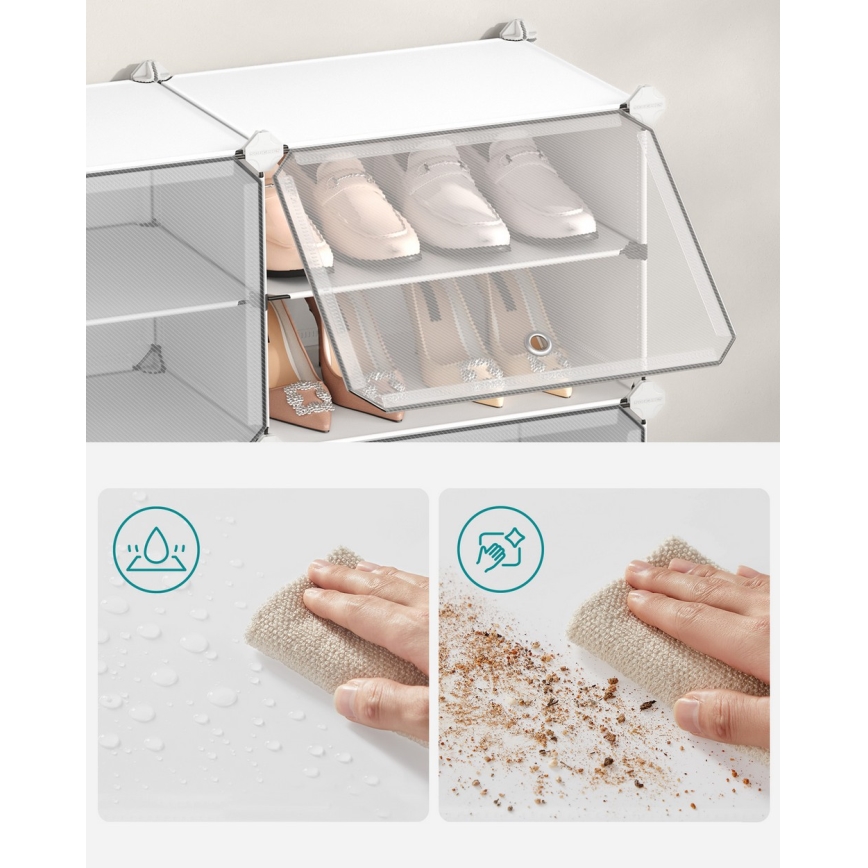 Modulares Regal mit Fächern BOXIFY, weiß