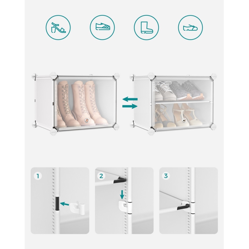 Modulares Regal mit Fächern BOXIFY, weiß