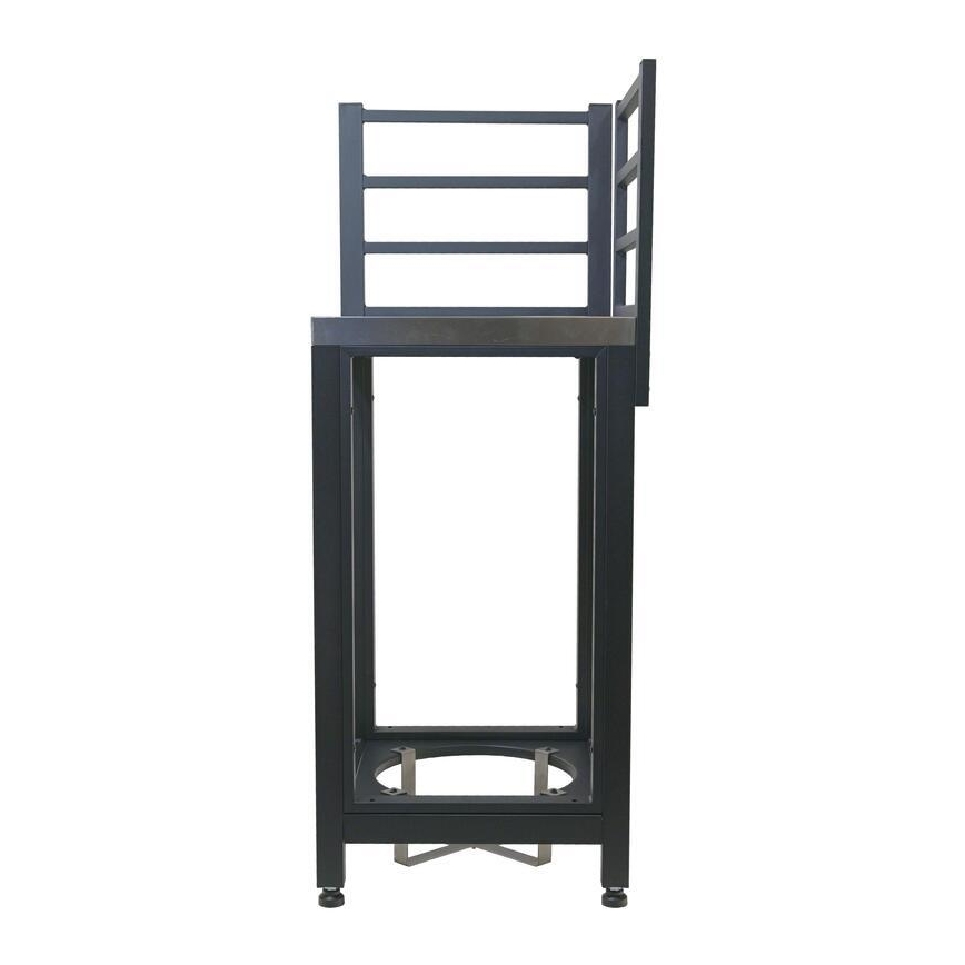 Module d'angle extérieur 47x47x123 cm noir/inox