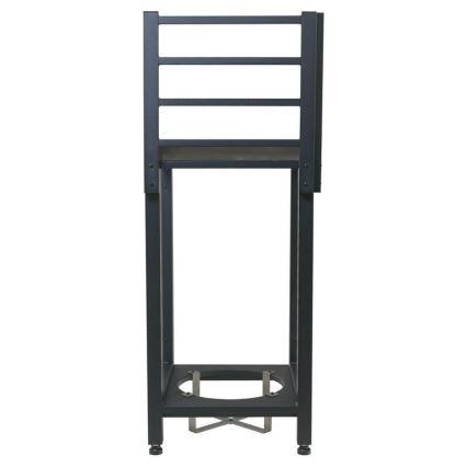 Module d'angle extérieur 47x47x123 cm noir/inox