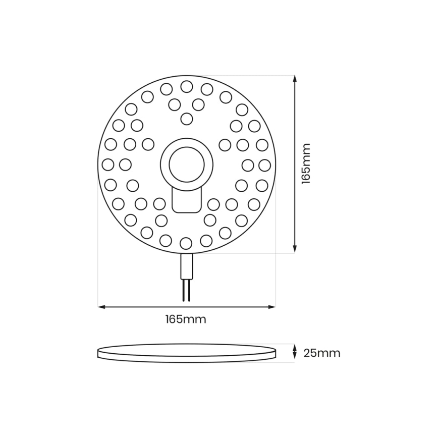 Module magnétique LED/20W/230V d. 16,5 cm 4000K