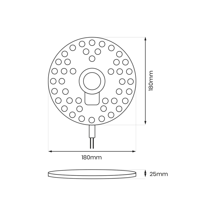 Module magnétique LED/24W/230V d. 18 cm 3000K