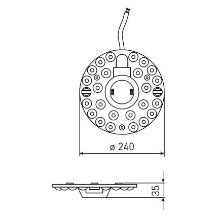 Module magnétique LED 36 W/230 V Ø 24 cm 2700/3000/4000/5000/6500 K