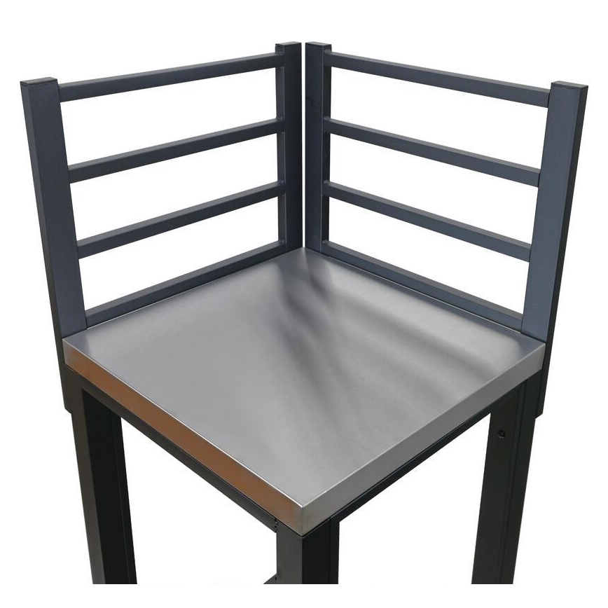 Modulo angolare da esterno 47x47x123 cm nero/acciaio inox