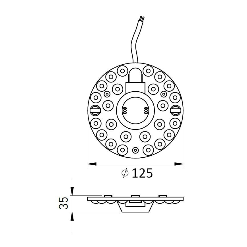 Modulo magnetico LED/12W/230V Ø 12,5 cm 2700/3000/4000/5000/6500K