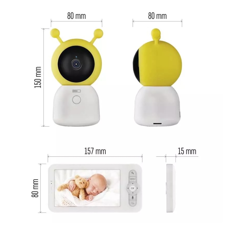 Moniteur bébé GoSmart 5V Wi-Fi Tuya