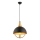 MONZA Hängeleuchte 1xE27/40W/230V Durchmesser 30 cm schwarz/ gold