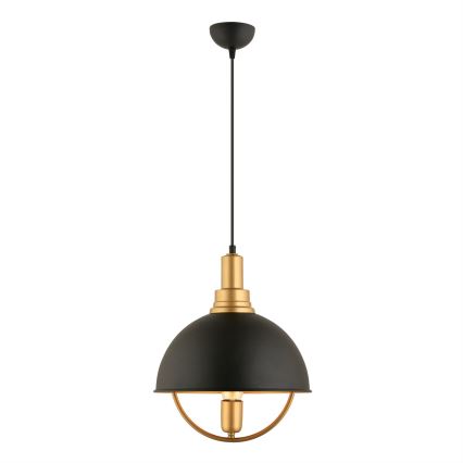 MONZA Hängeleuchte 1xE27/40W/230V Durchmesser 30 cm schwarz/ gold