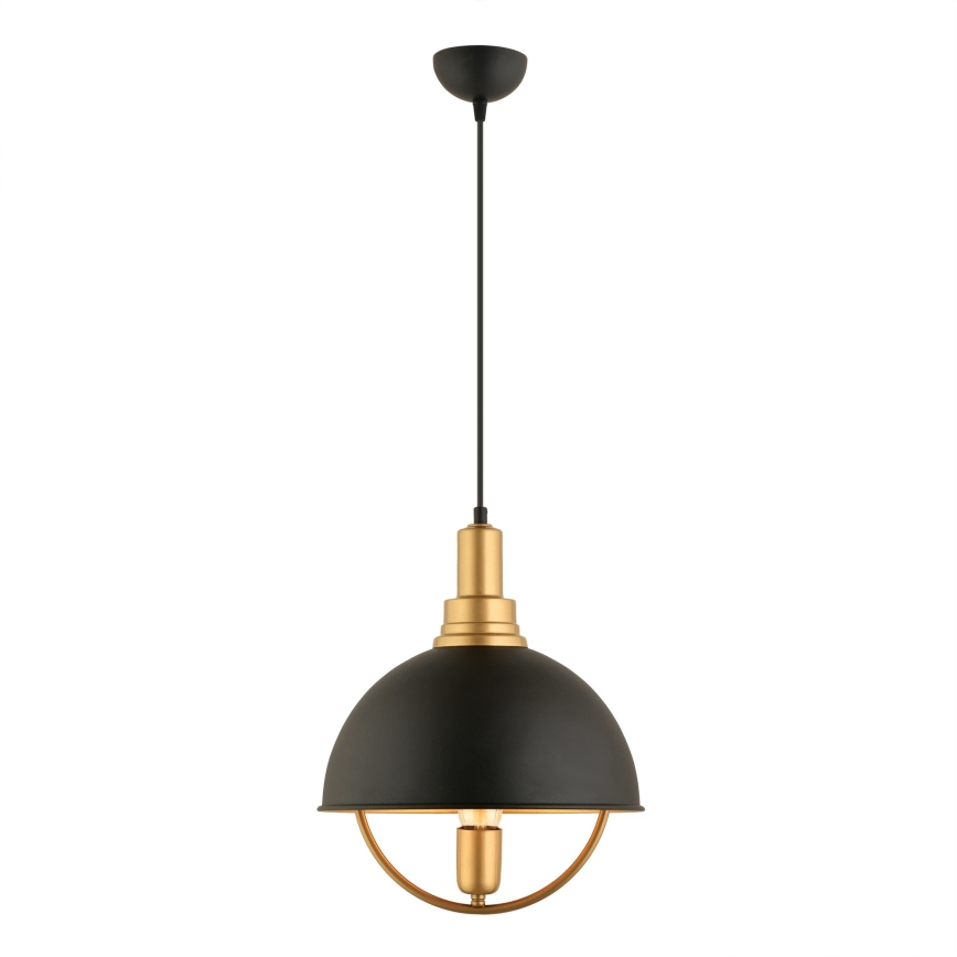 MONZA Hängeleuchte 1xE27/40W/230V Durchmesser 30 cm schwarz/ gold