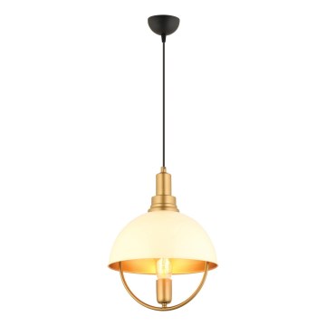 MONZA Hängeleuchte 1xE27/40W/230V, Ø 30 cm, creme/gold