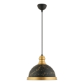 MONZA Pendelleuchte 1xE27/40W/230V Durchmesser 29 cm Schwarz/Brass