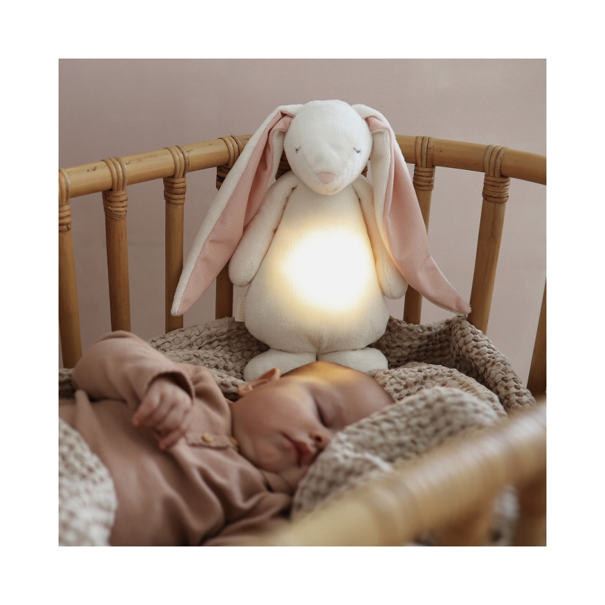 Moonie - Amico di coccole con una melodia e luce coniglietto crema