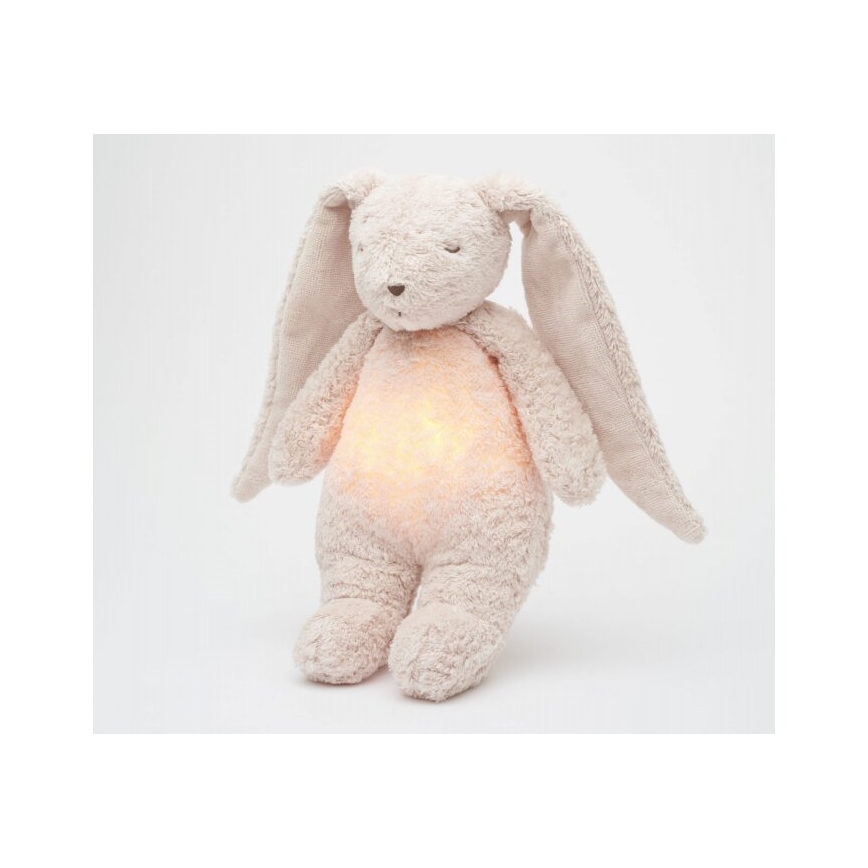 Moonie - Compagno di coccole con melodia e luce 2.0 coniglietto organic rosa