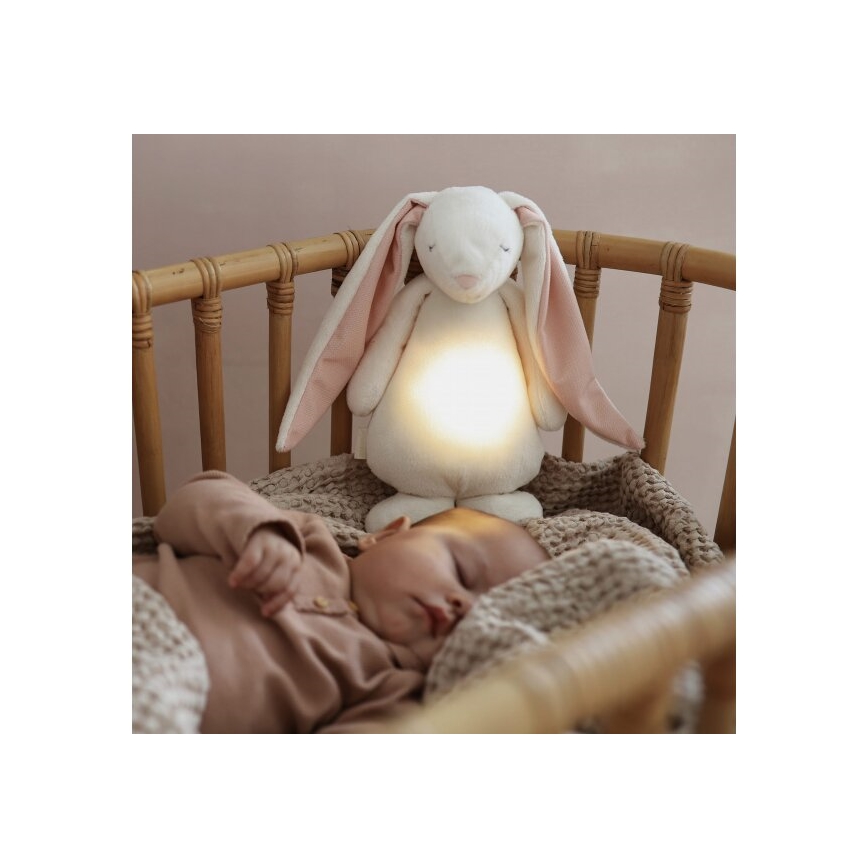 Moonie - Compagno di coccole con melodia e luce 2.0 coniglietto powder