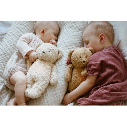 Moonie - Compagno di coccole con melodia e luce orsacchiotto 2.0 organic cappuccino