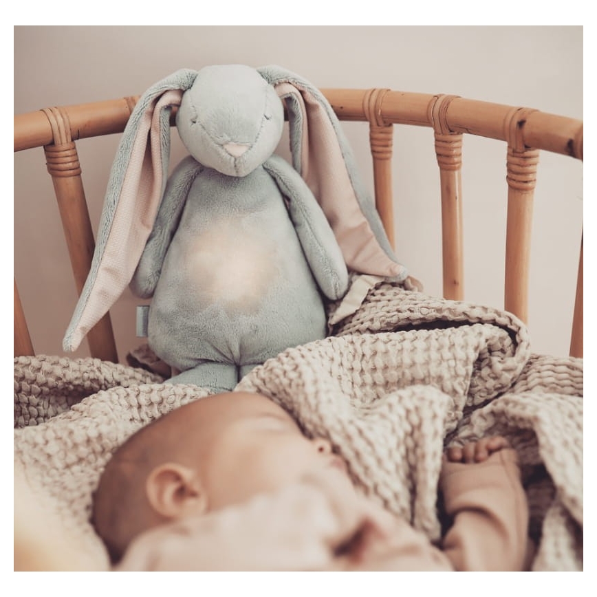 Moonie - Doudou avec mélodie et lumière lapin 2.0 nuage