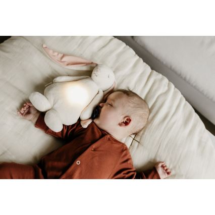 Moonie - Doudou avec mélodie et lumière lapin 2.0 nuage