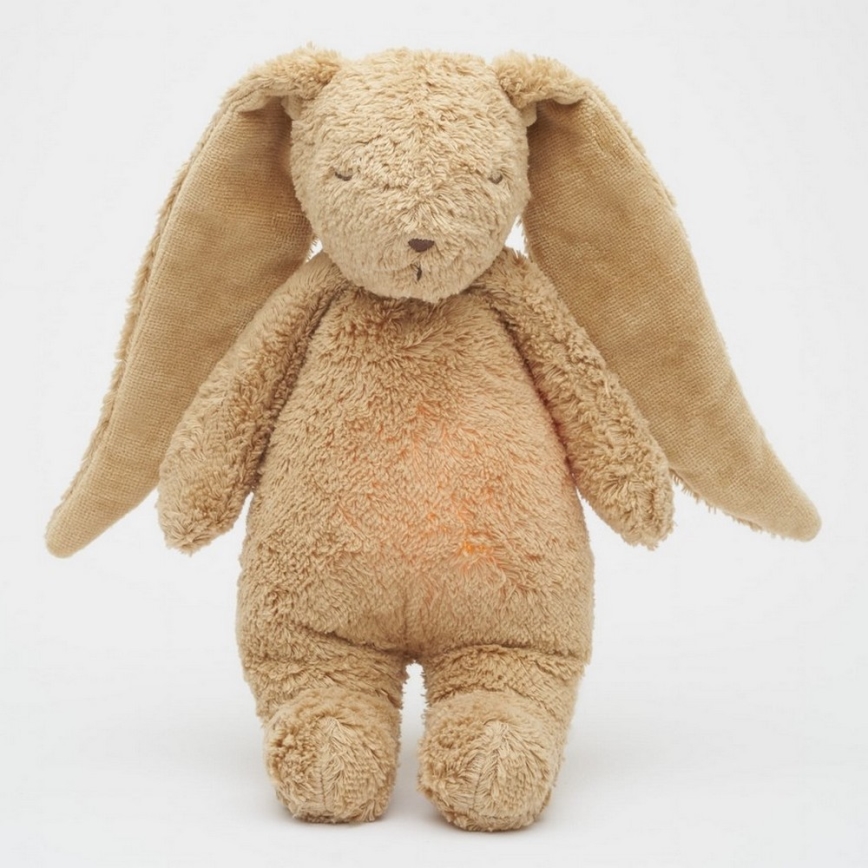 Moonie - Doudou avec mélodie et lumière lapin 2.0 organic cappuccino