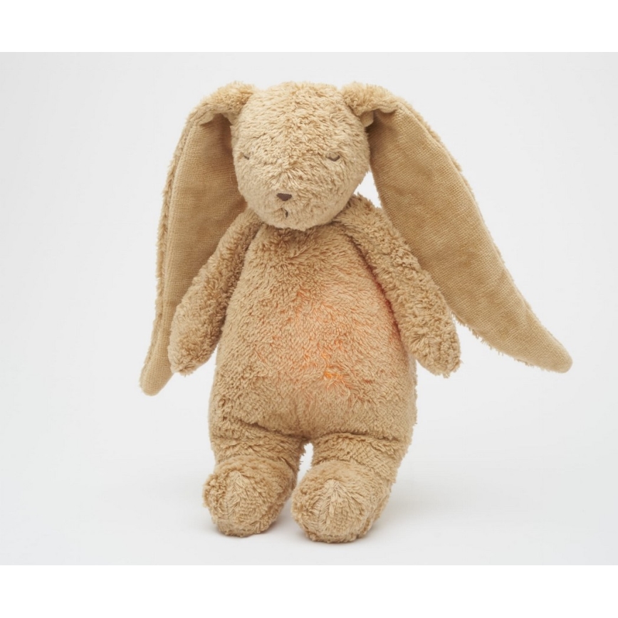 Moonie - Doudou avec mélodie et lumière lapin 2.0 organic cappuccino