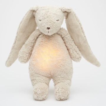 Moonie - Doudou avec mélodie et lumière lapin 2.0 organic sable