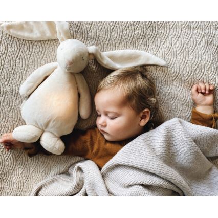 Moonie - Doudou avec mélodie et lumière lapin 2.0 organic sable