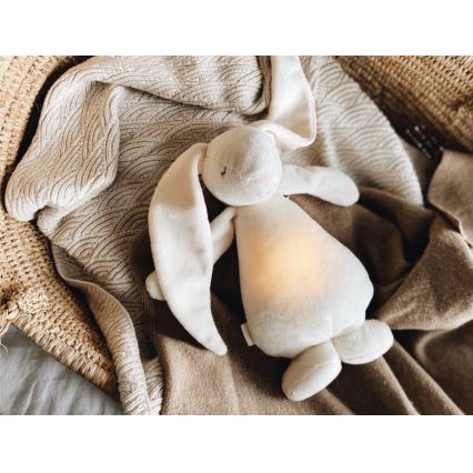 Moonie - Doudou avec mélodie et lumière lapin 2.0 organic sable