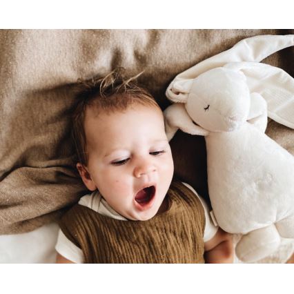Moonie - Doudou avec mélodie et lumière lapin 2.0 organic sable