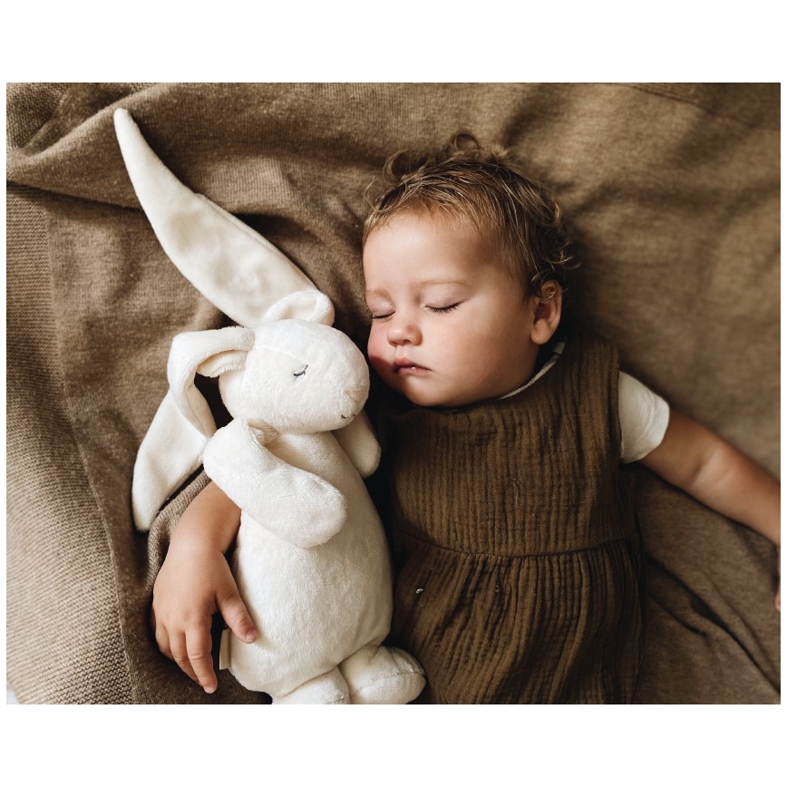 Moonie - Doudou avec mélodie et lumière lapin 2.0 organic sable