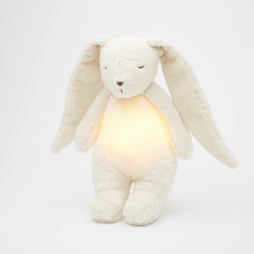 Moonie - Doudou avec mélodie et lumière lapin organic polar natur