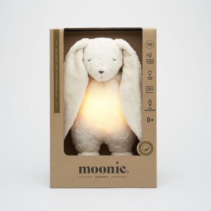Moonie - Doudou avec mélodie et lumière lapin organic polar natur