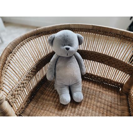 Moonie - Doudou avec mélodie et lumière ourson 2.0 argent