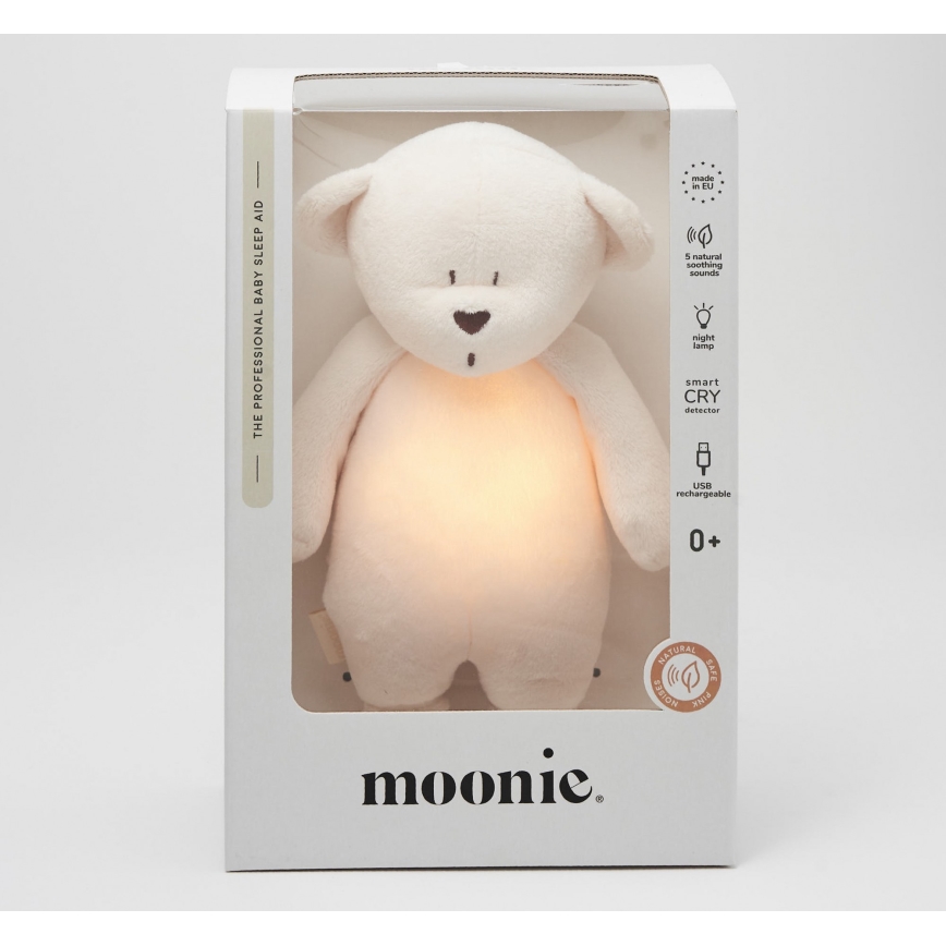 Moonie - Doudou avec mélodie et lumière ourson 2.0 cream
