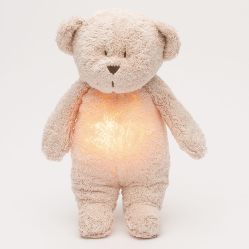 Moonie - Doudou avec mélodie et lumière ourson 2.0 organic rose