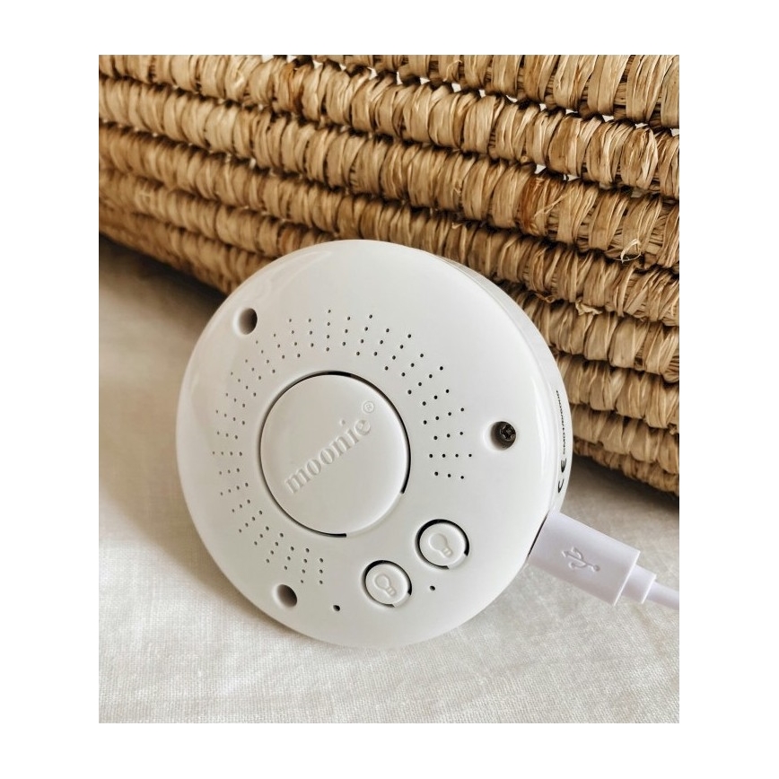 Moonie - Doudou avec mélodie et lumière ourson organic caramel natur