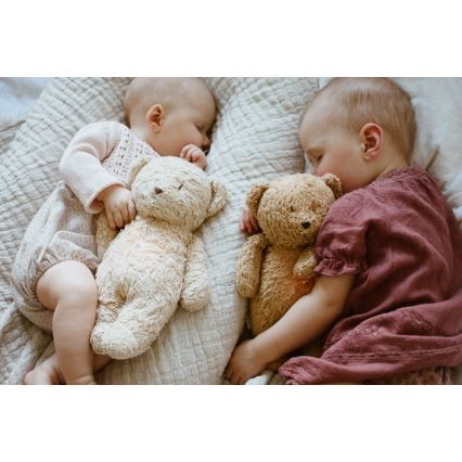 Moonie - Doudou avec mélodie et lumière ourson organic rose natur