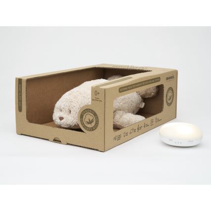 Moonie - Doudou musical et lumineux, phoque, sable organique